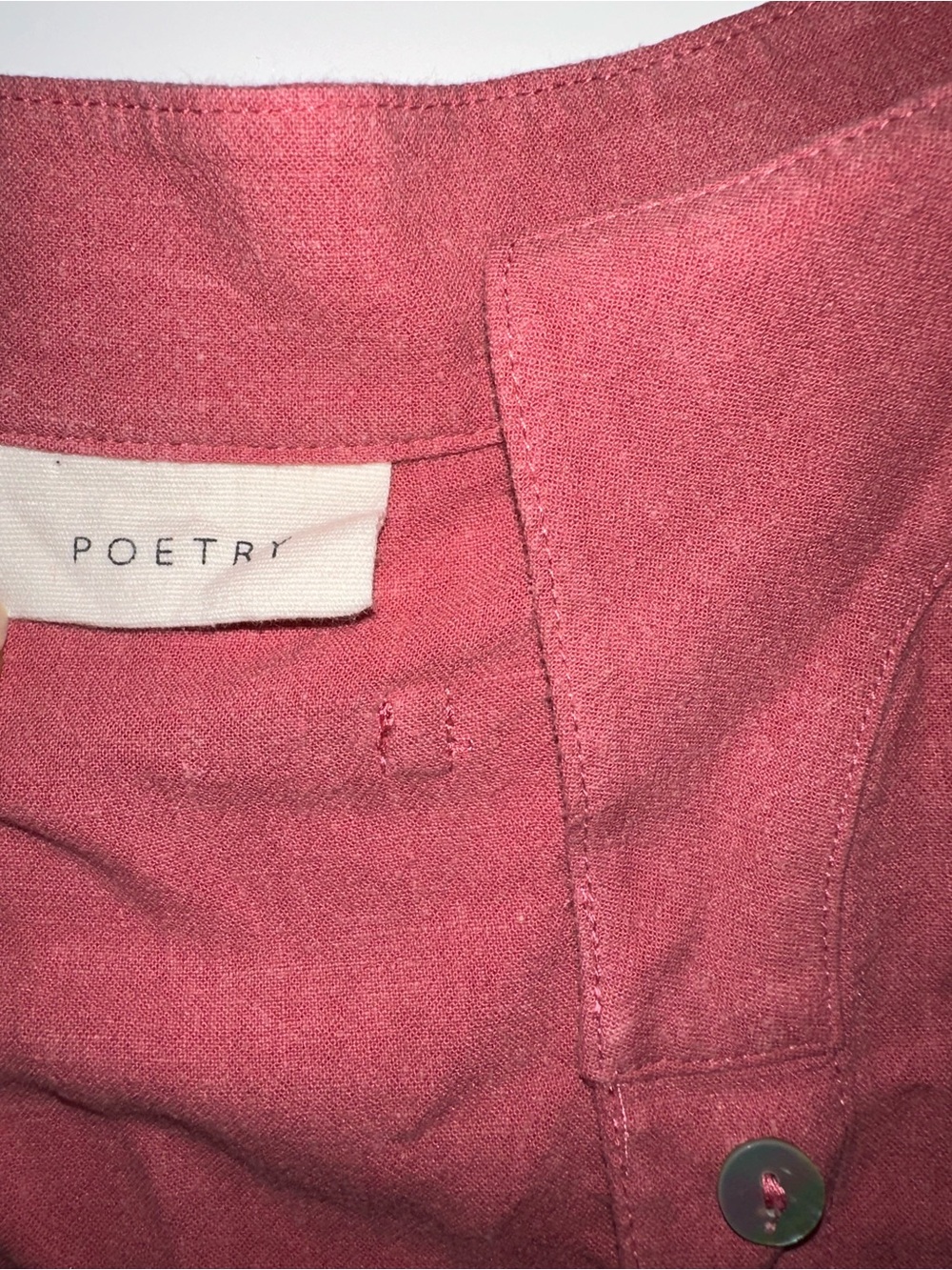 Linen Blend Poetry Funnel Neck Blouse - Picture 4 of 6